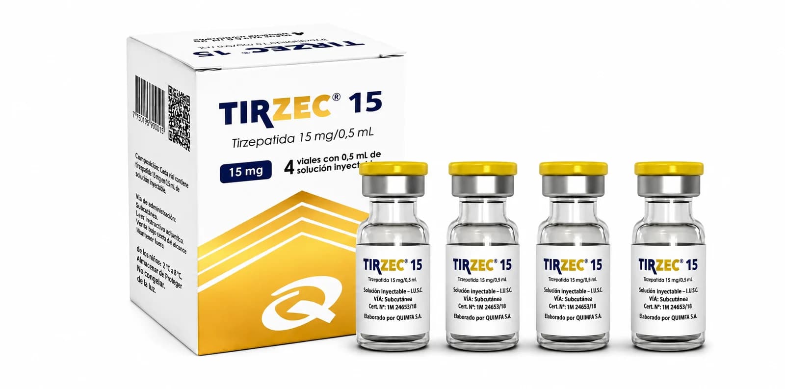 Tirzec 15/mg caixa com 4 unidades